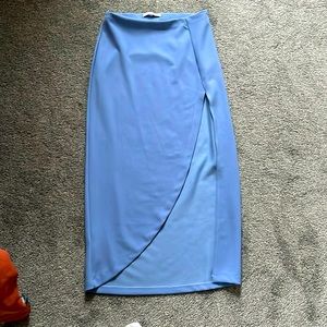 Abercrombie Blue Side Slit Midi